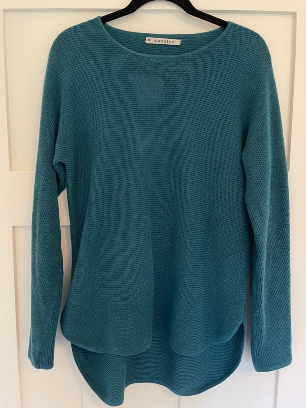 Mansted Organic Cotton Ribbed Long Sleeve Fine Knit Tunic Sweater